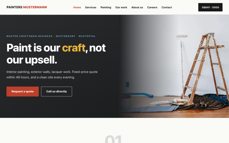 Sample site Mustermann Painters