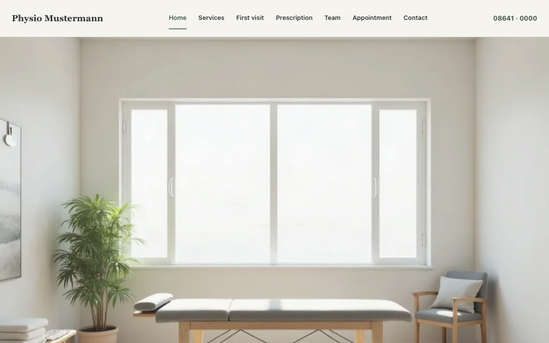 Sample site Mustermann Physiotherapy