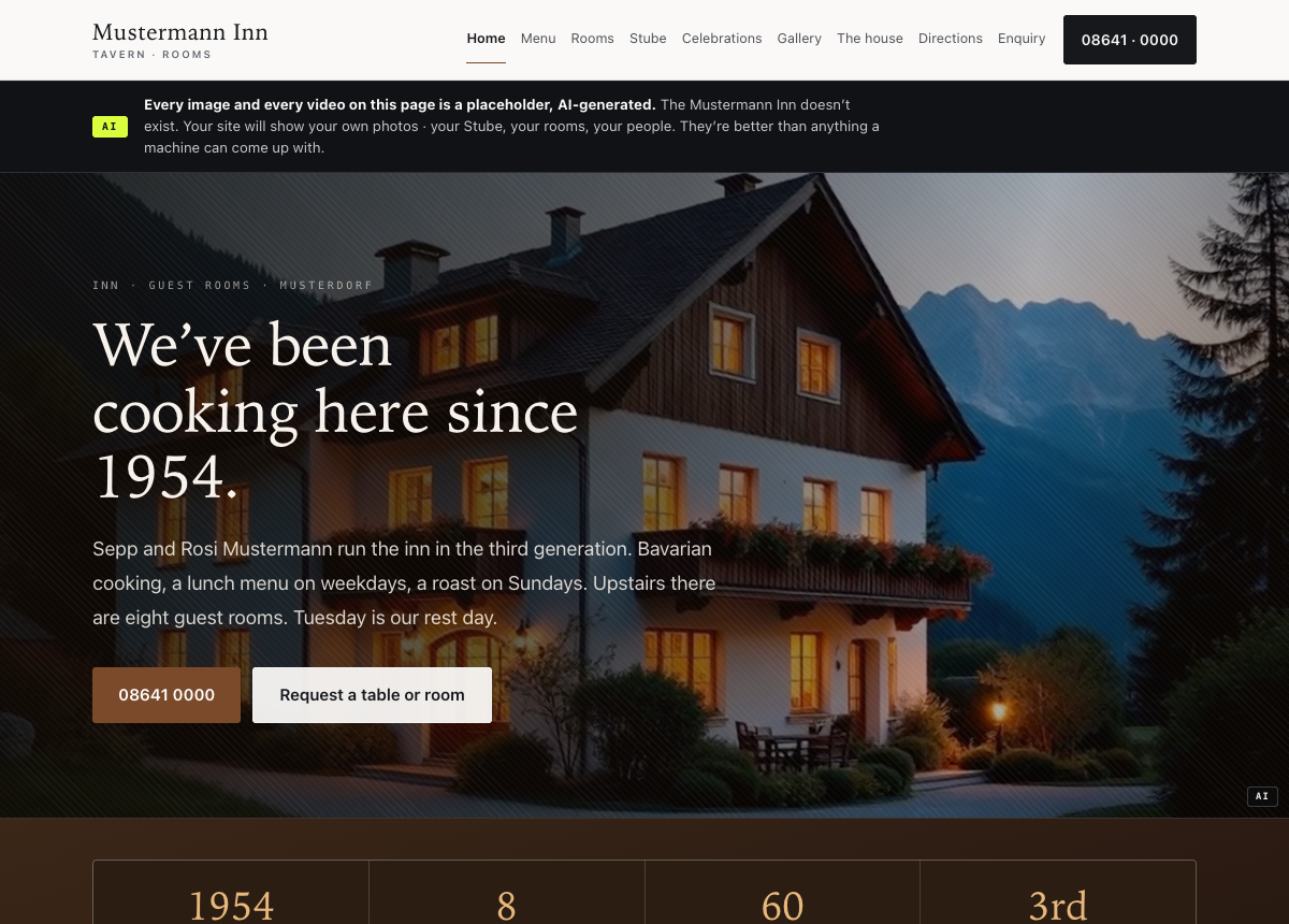 Sample site Ridge · €1,790