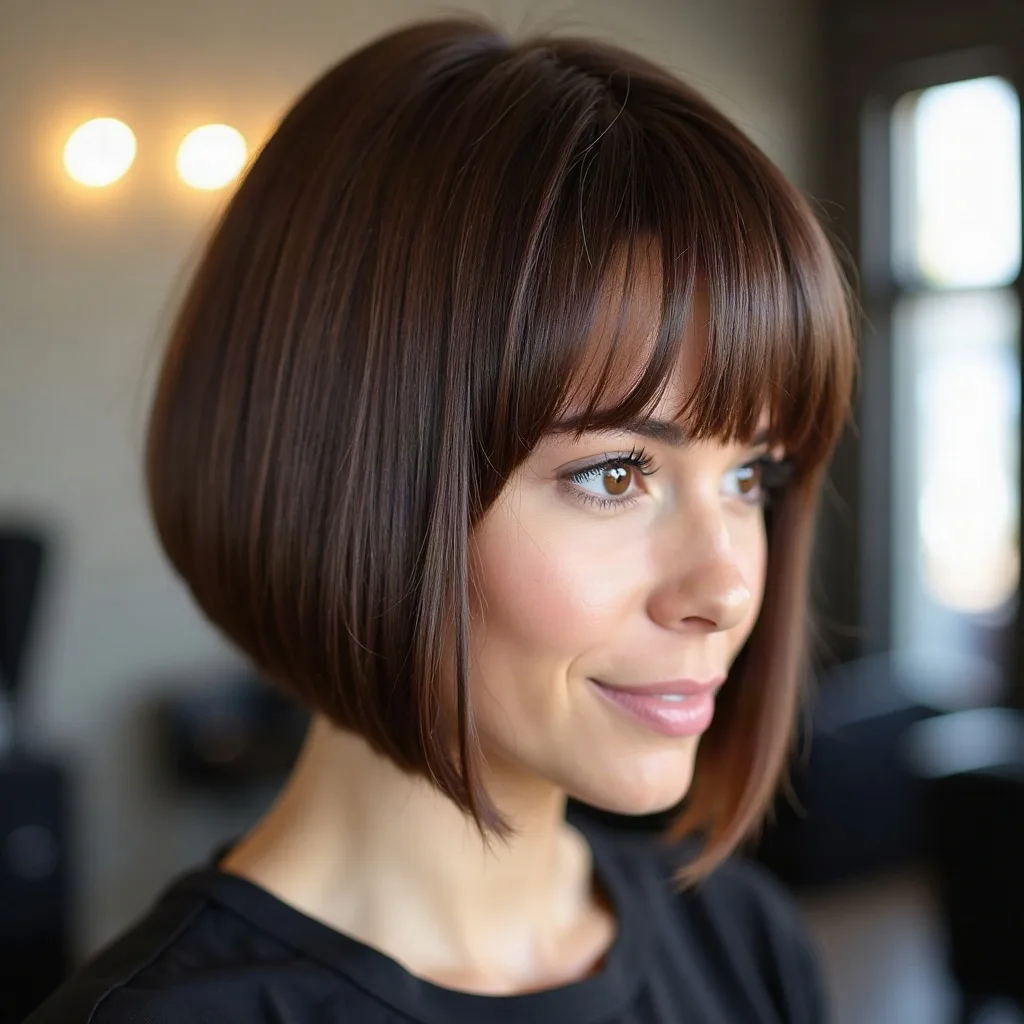 AI-generated Finished bob haircut