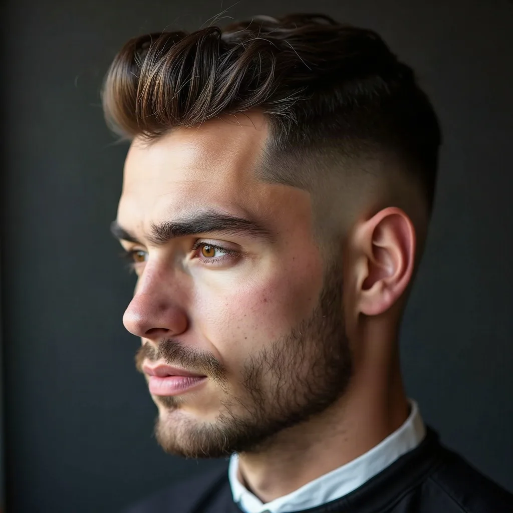 AI-generated Finished men’s haircut, fade