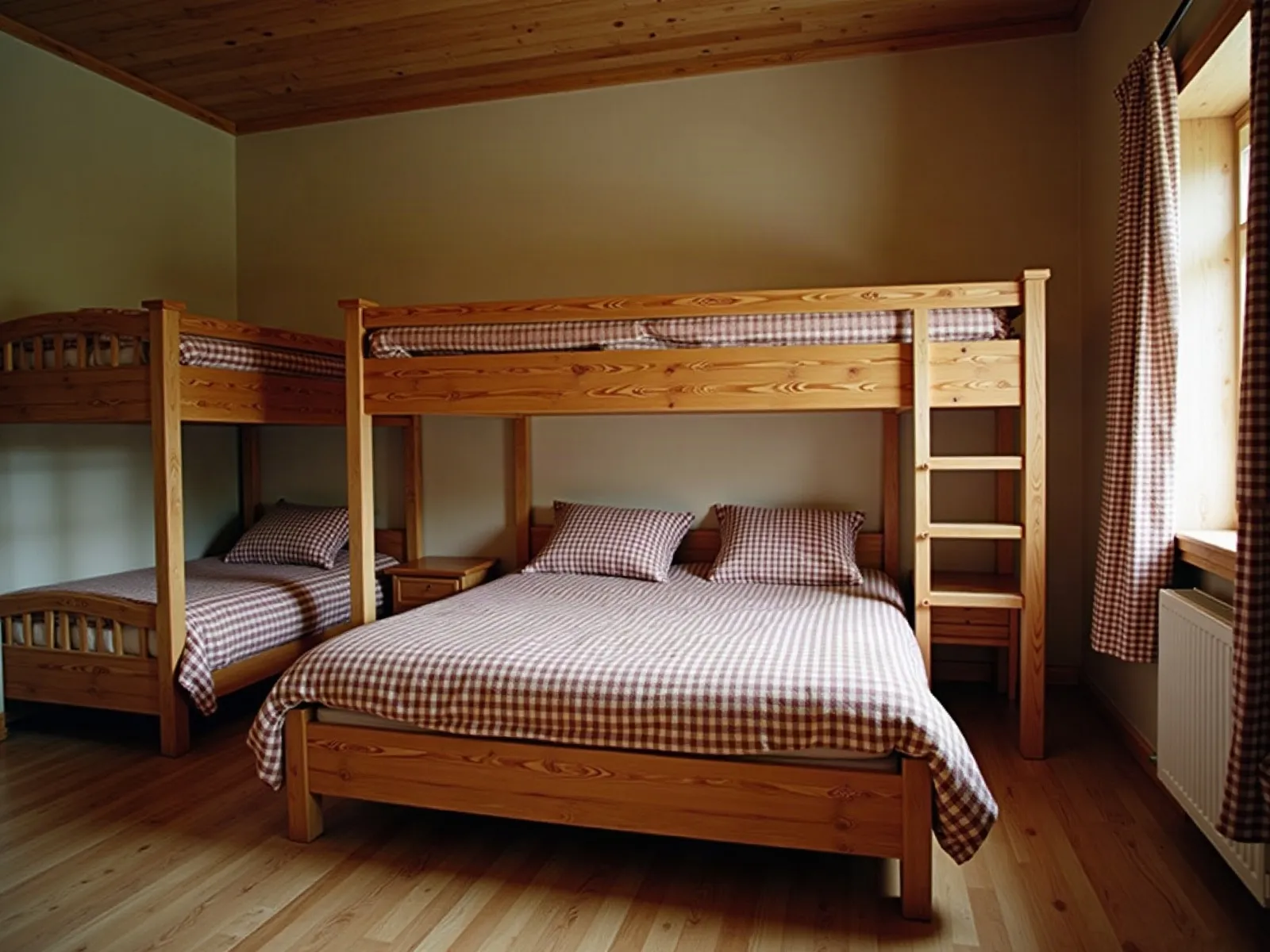 Mit KI erzeugt Familienzimmer mit Stockbett