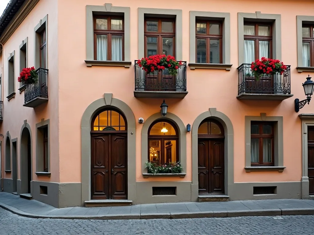 Mit KI erzeugt Altstadthaus am Stadtplatz Musterdorf