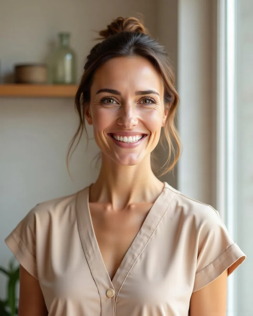 Katharina Mustermann im Behandlungsraum, erfundene Person, KI-Bild