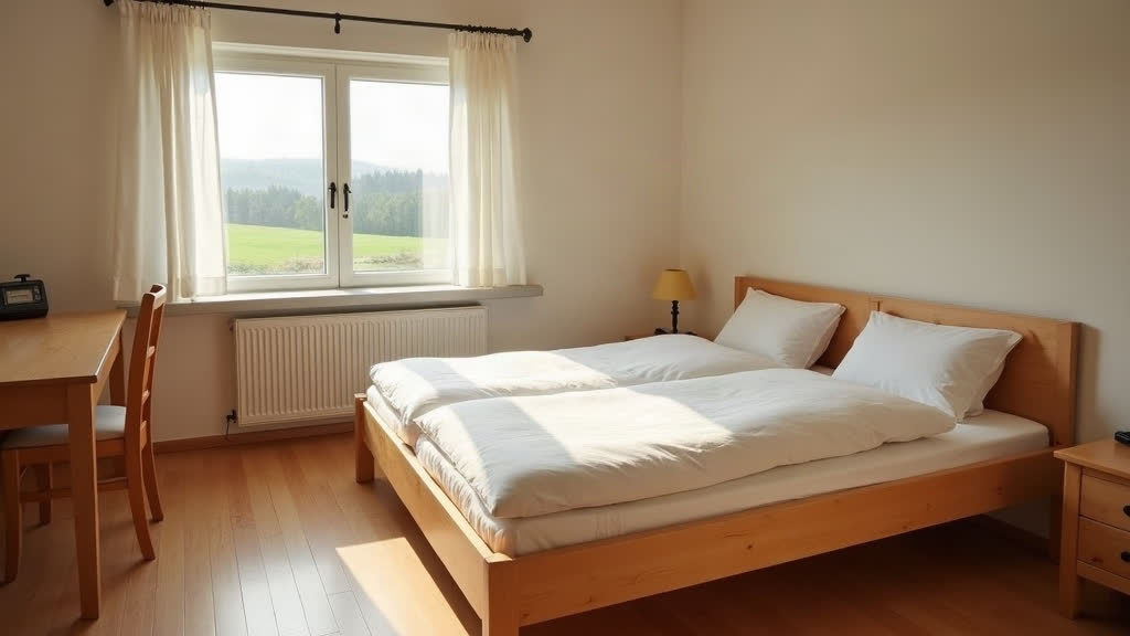 Ein Doppelzimmer am Morgen