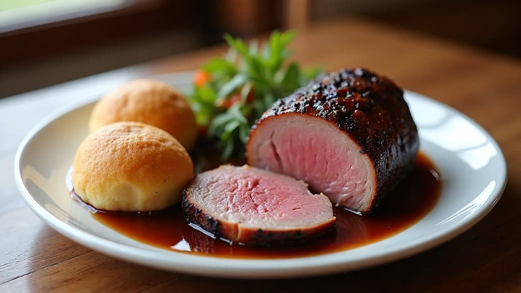 Der Sonntagsbraten mit Knödel